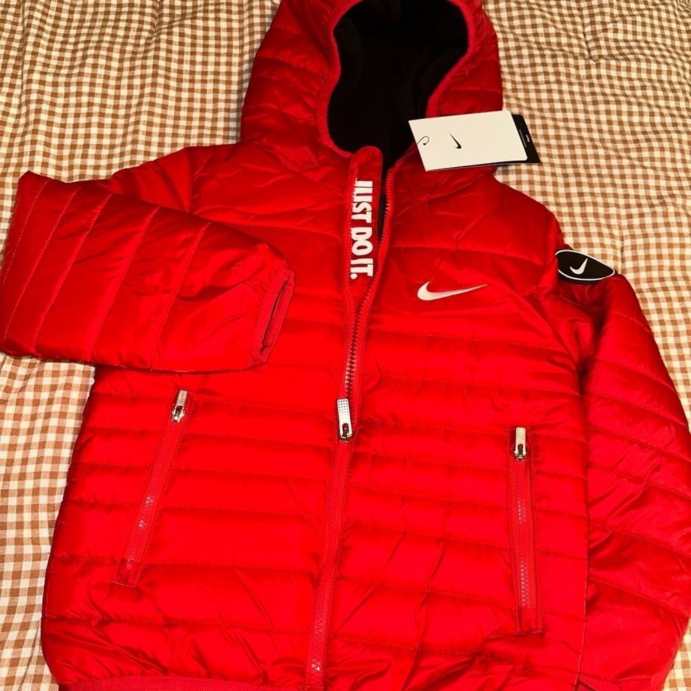 Nike Jacket  Red Puffer Jacket